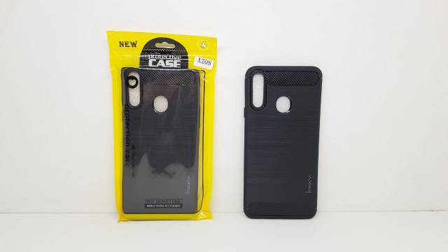 Ipaky Carbon Samsung A20s 6.5 inchi Soft Case Samsung Galaxy A20s A207 Slim Fit Carbon ANTI MELAR