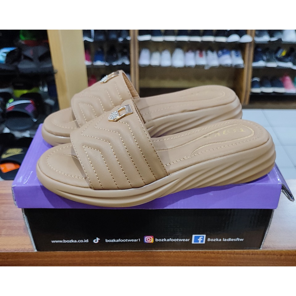 Sandal Slide Wanita Bozka Apa3 Terlaris