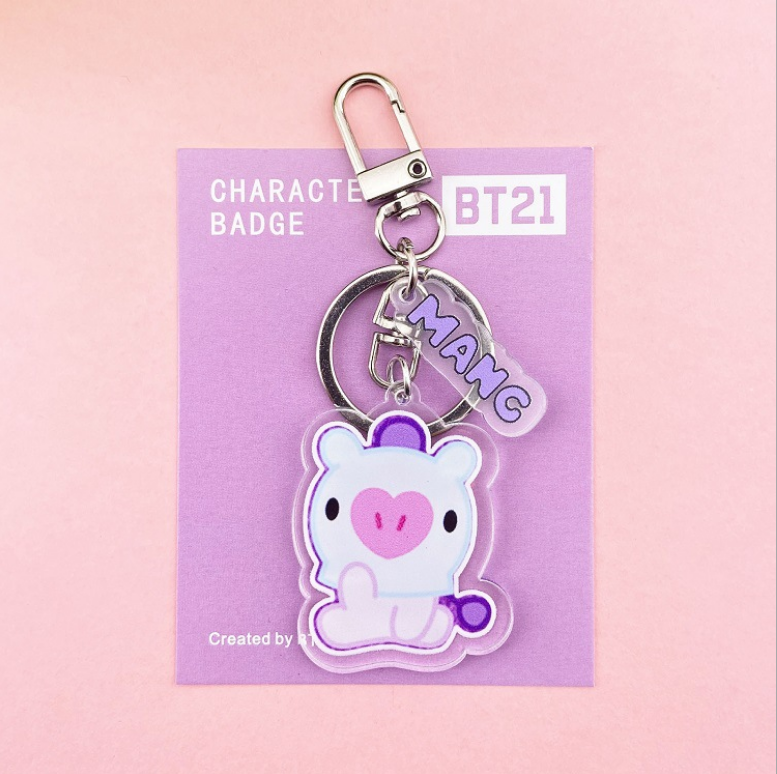 KPOP BTS BT21 TATA COOKY CHIMMY Cartoon Acrylic Keychain