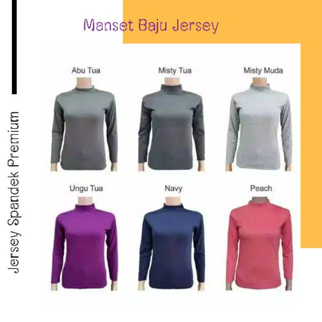 Kaos Manset Baju Jersey Polos lengan panjang murah adem melar