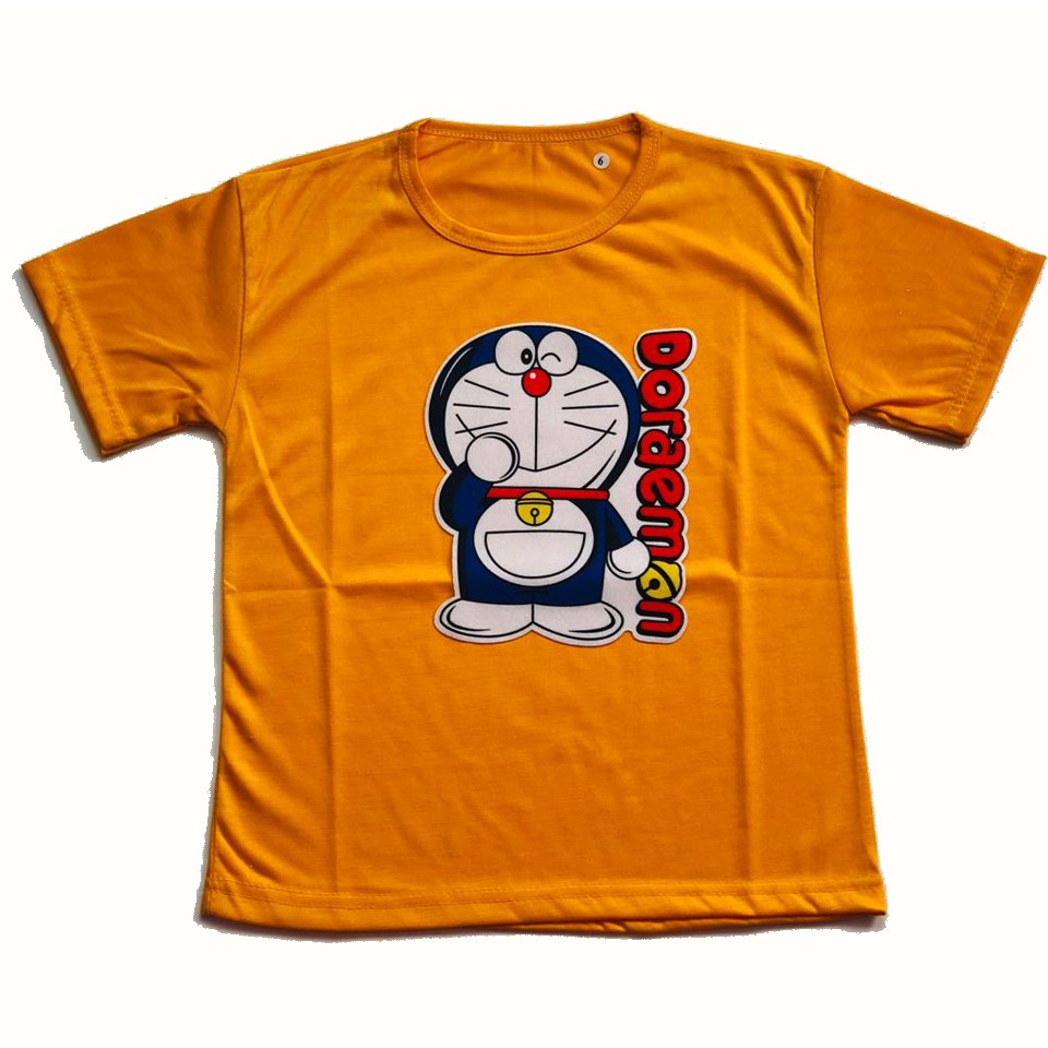 Kaos Oblong Anak Lengan Pendek Gambar Draemon | Ukuran 2-4-6-8