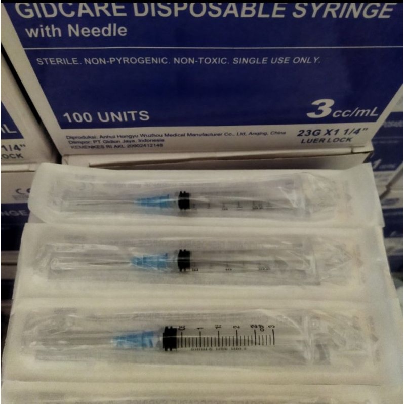 disposibel syring / 3ml 3cc / gidcare / eceran