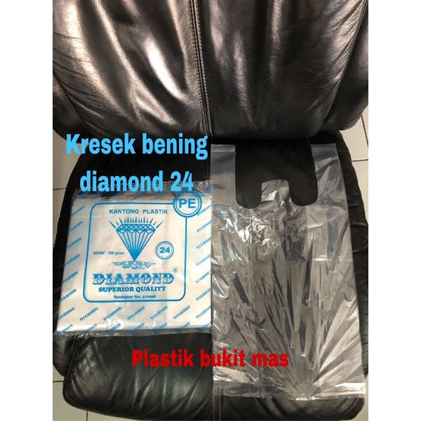 Kresek bening diamond 24 kantong plastik kresek pe bening diamond 24