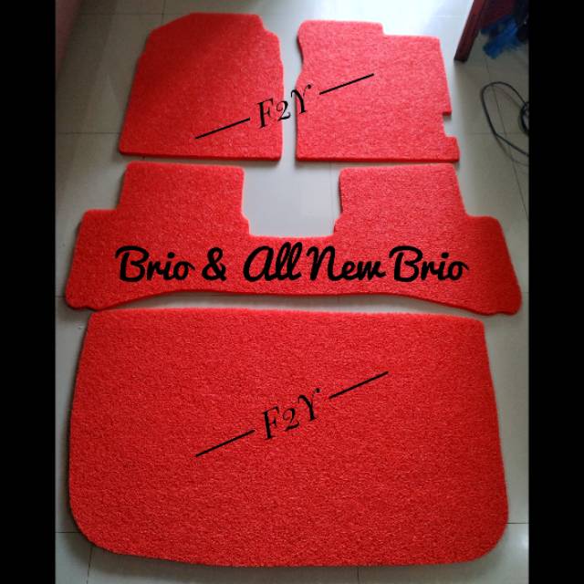KARPET MOBIL MIE BIHUN BRIO FULL SET BAGASI