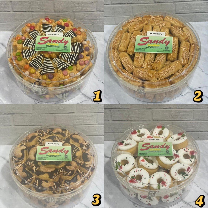 SANDY COOKIES REGULAR (HIJAU) TOPLES TIN SEDANG (Exp PANJANG 2025) NASTAR / KASTENGEL / SAGU KEJU / LIDAH KUCING / PUTRI SALJU / SALJU MEDE / ALMOND CLASSIC / KEJU CRISPY / CHOCO CHEESE MEDE / BLUEBERRY RING  / KUE JAKARTA IMLEK LEBARAN IDUL FITRI