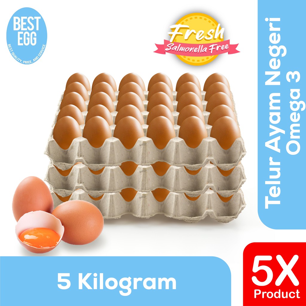 

Best Egg Telur Ayam Negeri Omega3 - 5Kg / Bisa Delivery Ke Seluruh Jakarta