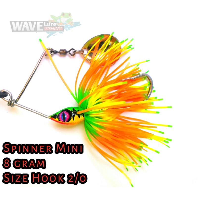SPINNER MINI 8 GRAM HOOK 2/0 / ULTRA LIGHT WAVE LURE / SPINNER BAIT / SPINNER BAIT MINI / SPINNER BA