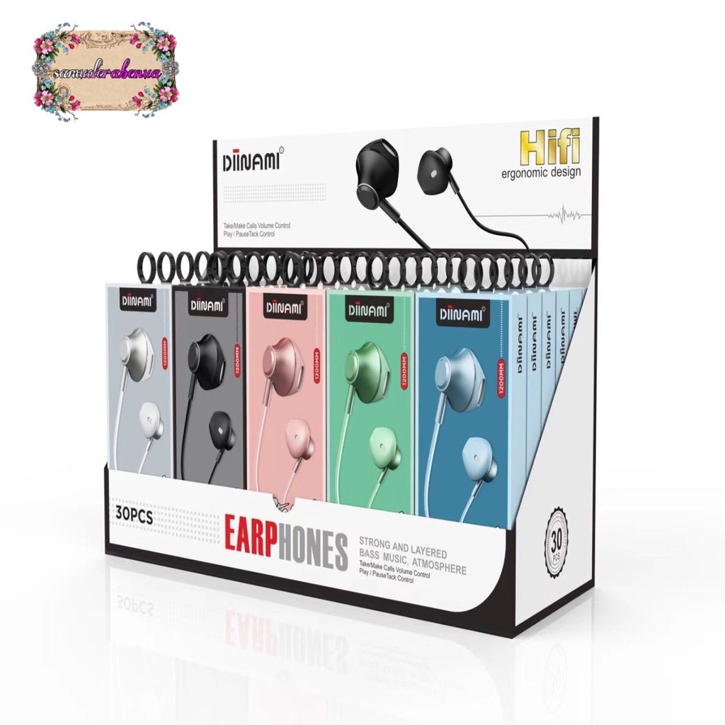 BM076 Headset earphone Hf macaron DIINAMI Z1 METAL super extra BASS for oppo Samsung vivo xiaomi SB2707