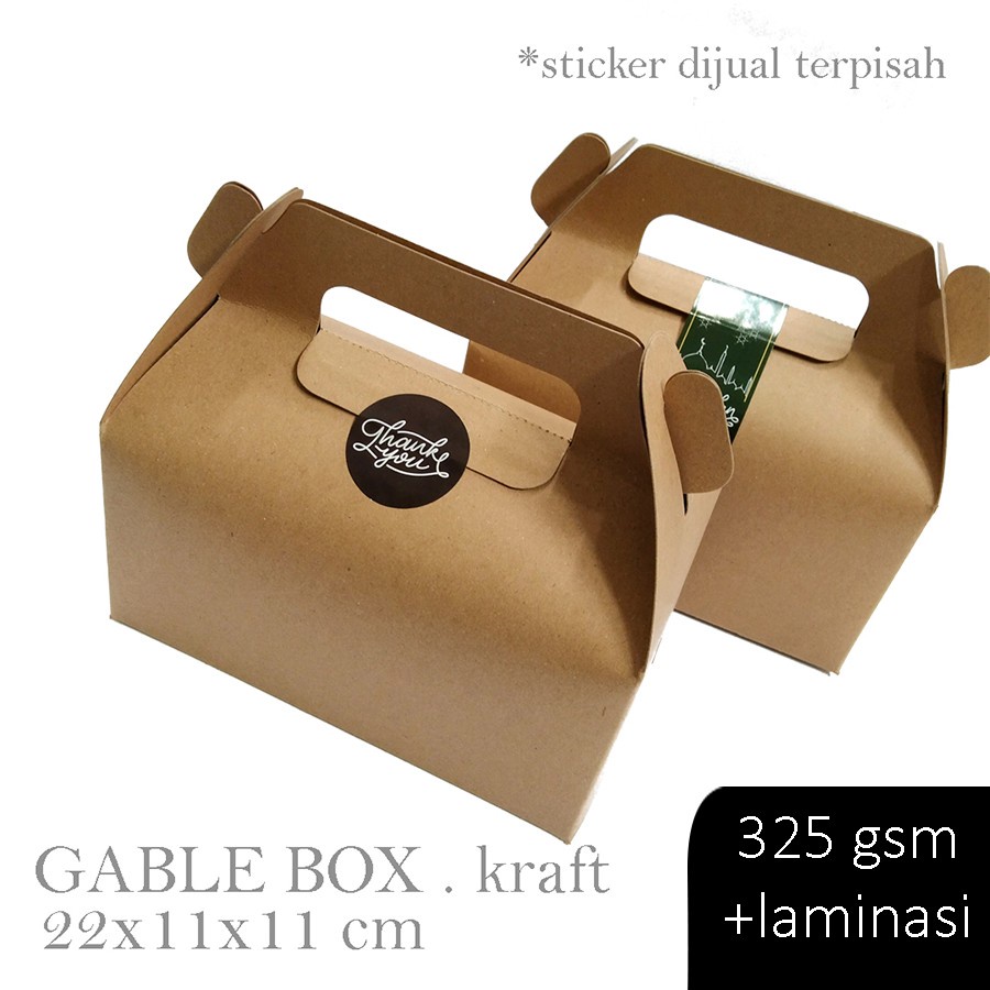 

(10 pcs) Kardus Hampers 22x11x11 Gable Box Jinjing Dus Kemasan Toples Kue Kering Kotak Kado Bungkus Souvenir Wadah Makanan Laminasi