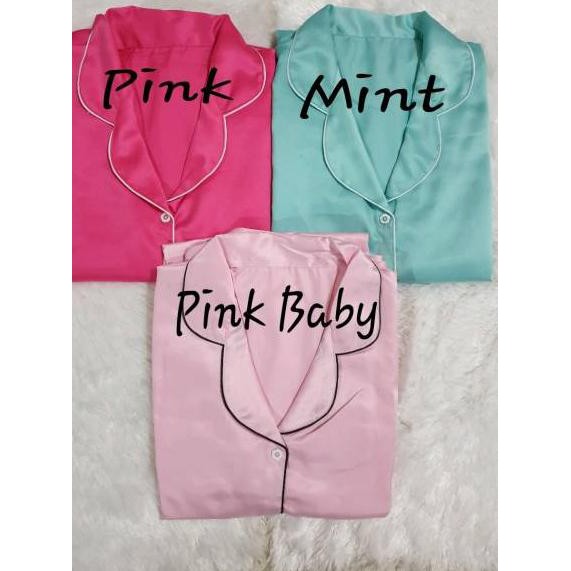 [ DZZ ] Baju Tidur Piyama Wanita/Cewek Satin Velvet Lengan Panjang 