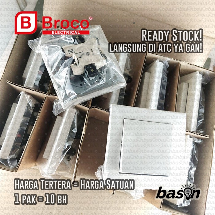 Broco E161 PLANO Single Switch - Saklar Tunggal