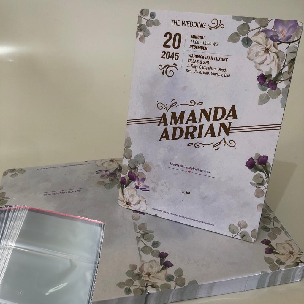 Blangko Undangan Pernikahan ALILA 861 TF Per Pack isi 100 + Plastik