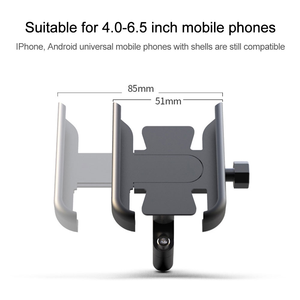 Holder Handphone CNC 360 Derajat Untuk Sepeda° Mount Holder Hp Rotasi Bahan Aluminum Alloy Untuk Stang Sepeda Balap / MTB