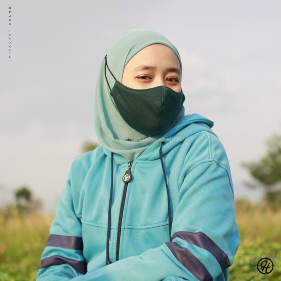 MASKER KAIN HIJAB JILBAB FRIENDLY WANITA CEWEK PRIA COWOK HIJACKET MASK HEADLOOP TALI KARET ELASTIS-1