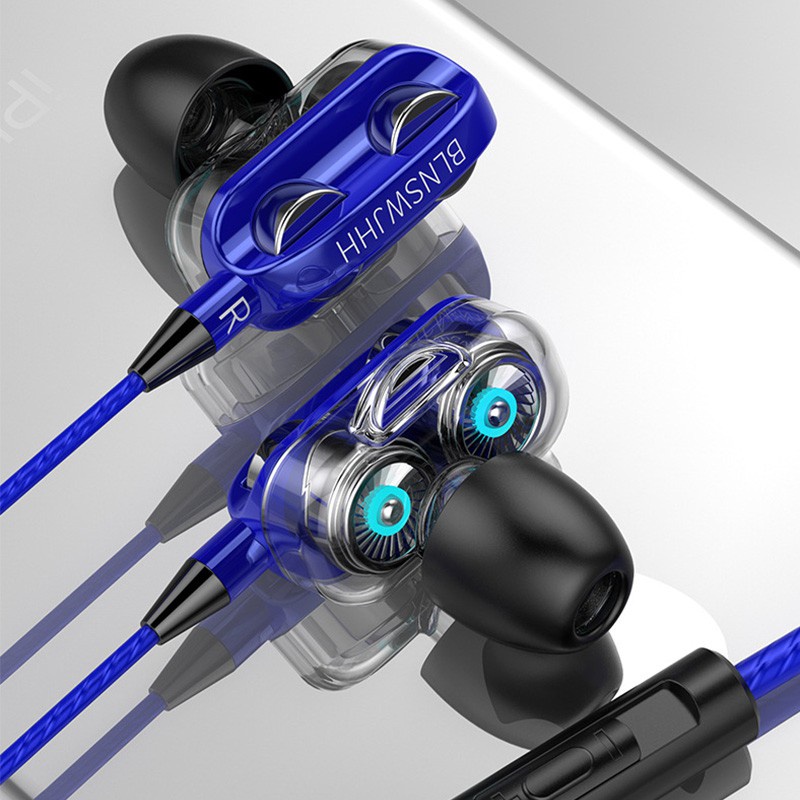 TERLARIS | Headset 4D Bass Double Speaker Stereo 3.5MM Wired Head Phone Murah Dual Drive with Mic ea
