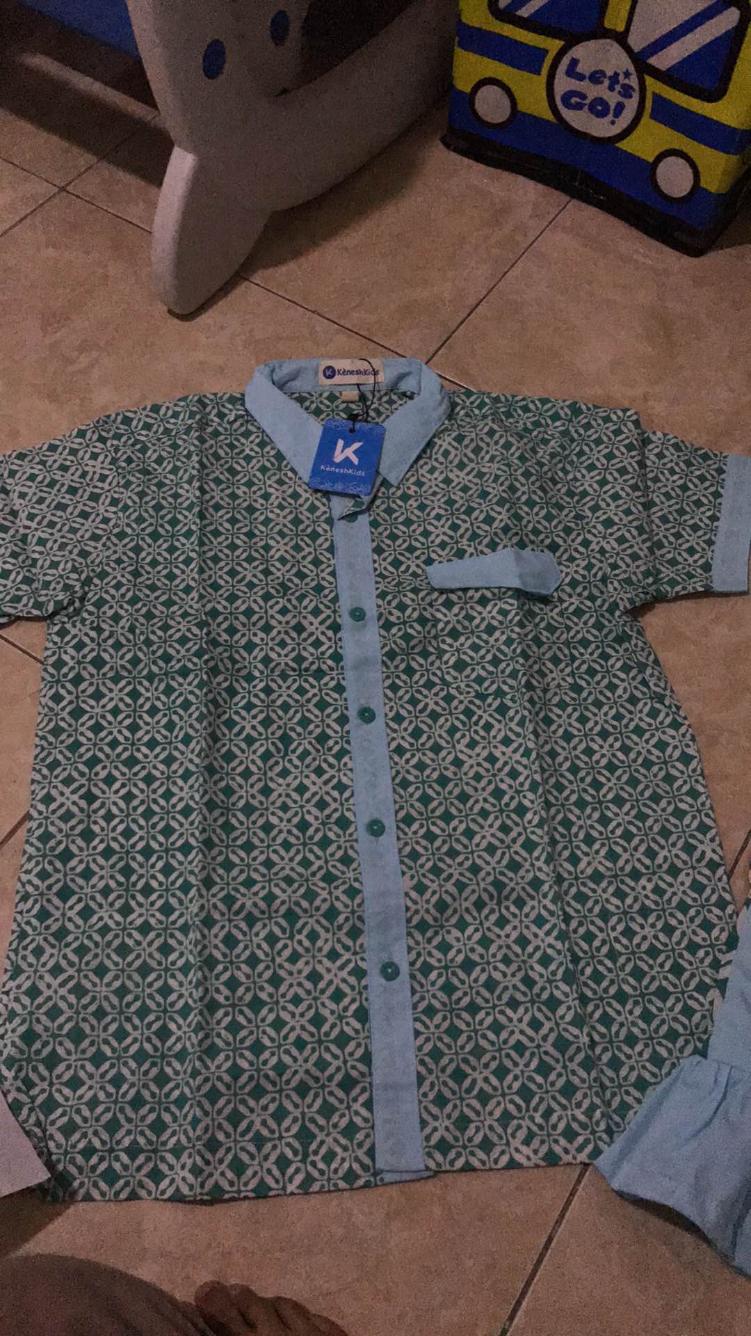 Baju Kemeja Seri Agra Hem Batik Anak  6 Bulan 1 2 3 4 5 6 7 8 9 10 11 12 Tahun Keneshkids