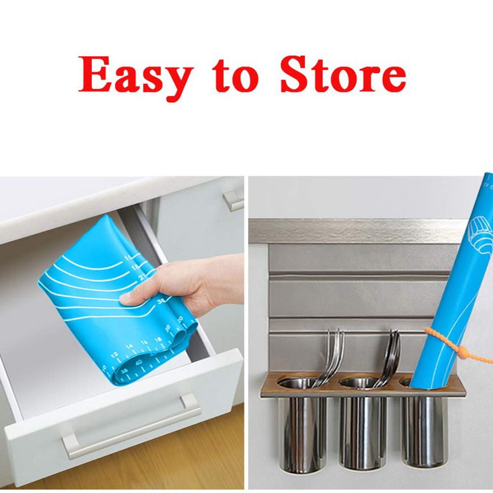 Alas Rolling Adonan Kue Tidak Lengket Tahan Suhu Tinggi Bahan Silikon Ukuran 26x29cm Untuk Dapur