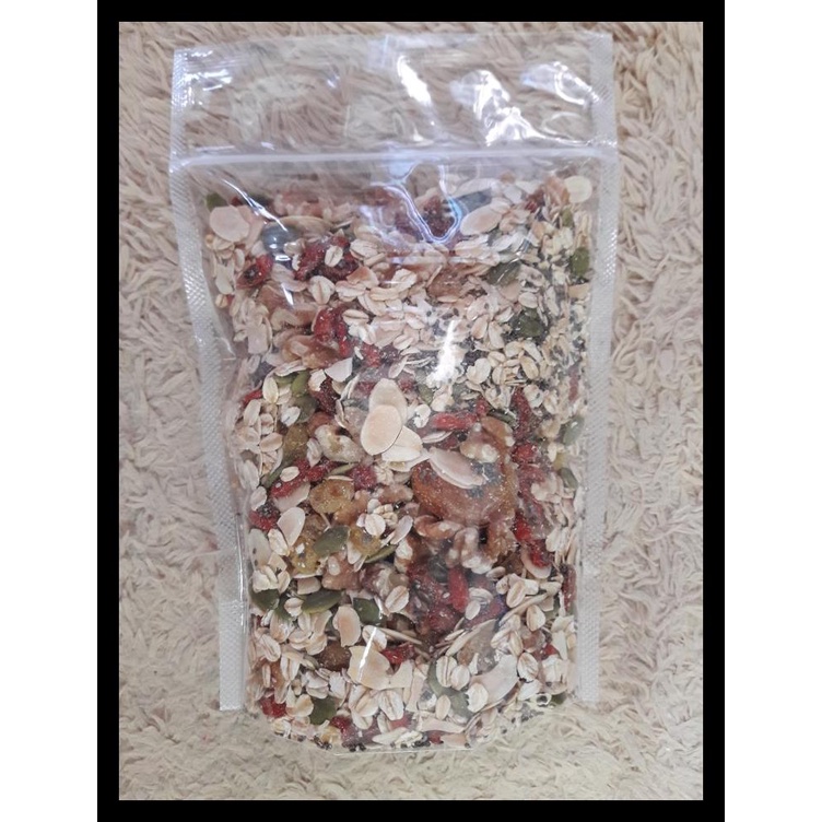 

HEALTHY GRANOLA SUPER MIXED 500 GRAM ( WALNUT, CHIA SEED, GOJIBERRY ) BERKUALITAS