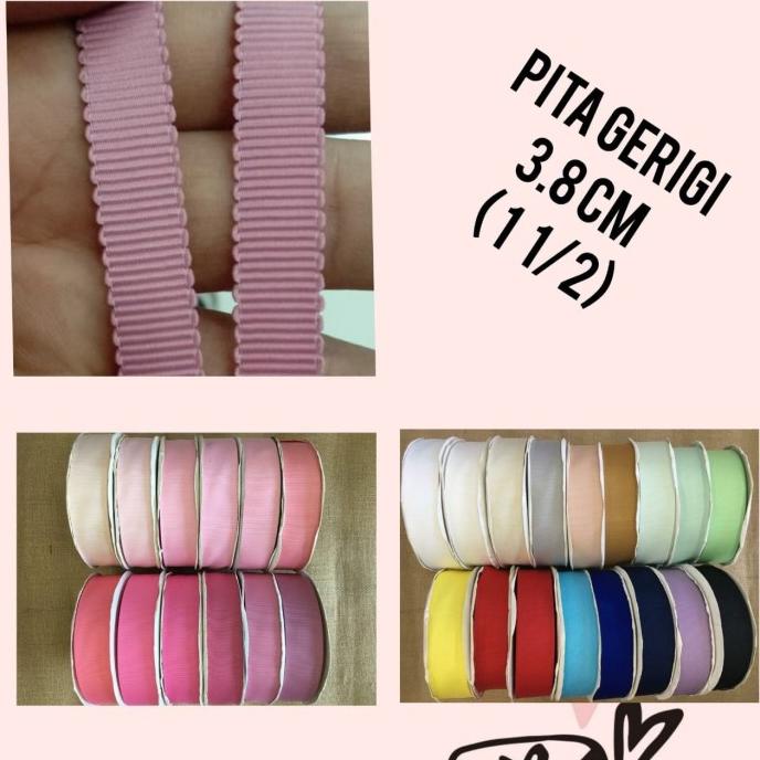 

10 YARD - 3.8 CM ( 1 1/2 INCH) PITA GERIGI | PITA KOREA
