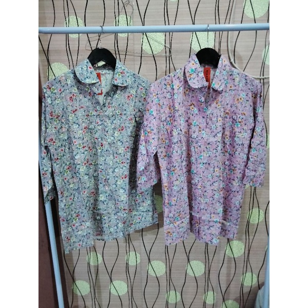 kemeja wanita rayon bunga