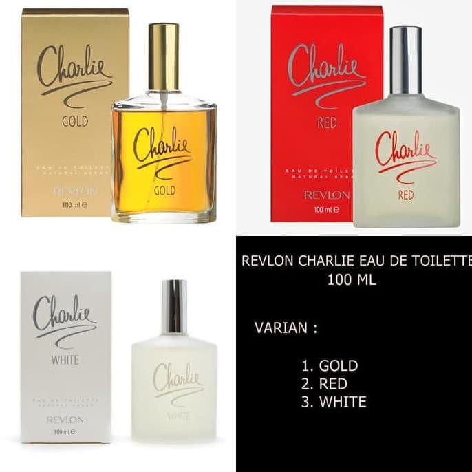 DIJAMIN ORI ORIGINAL Charlie Eau De Toilette EDT Revlon White Red or Gold 100 ML Berkualitas