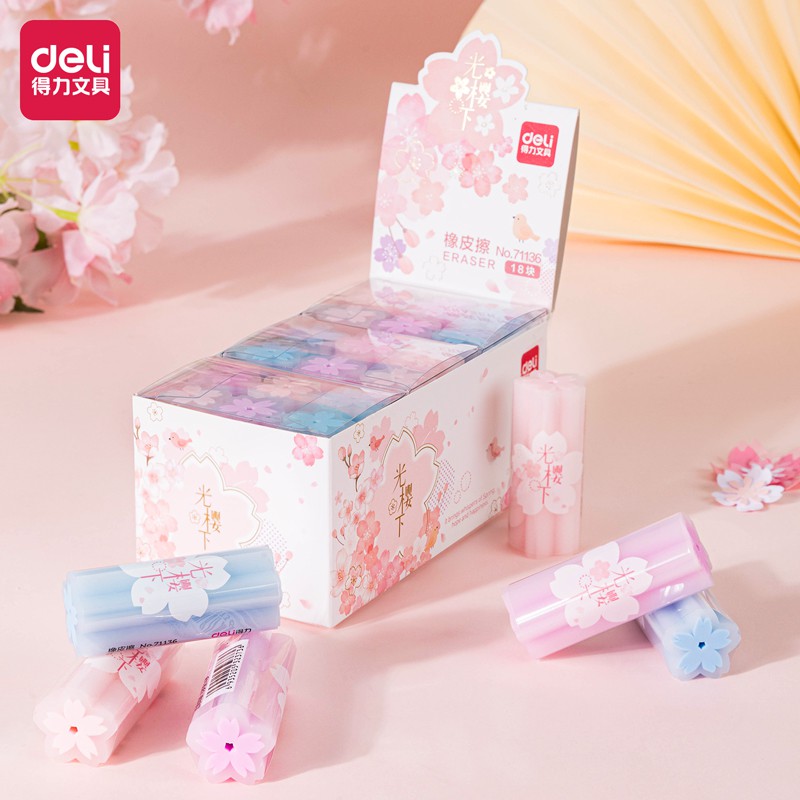 

Deli Eraser / Penghapus PVC Desain Bunga Sakura Menghapus dengan Bersih 71136