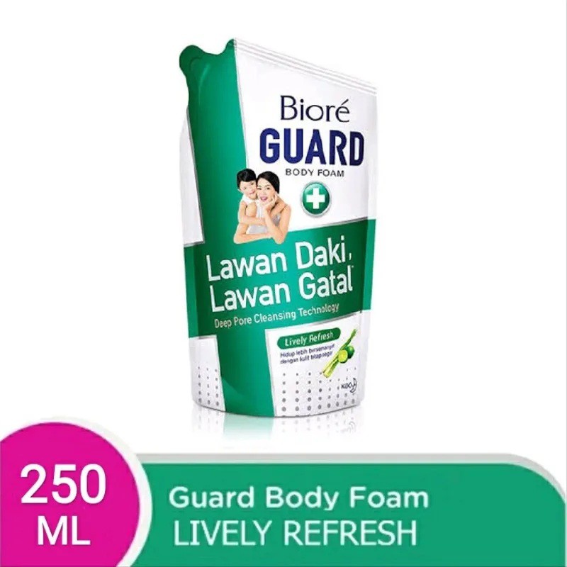 Biore Guard Body Foam Lively Refresh Refill 250 ml - Sabun Cair Biore Men