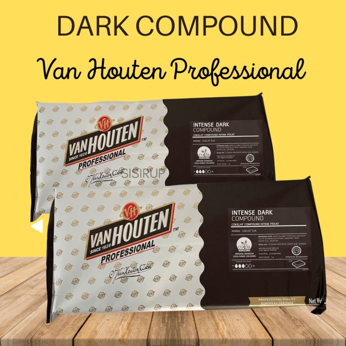 

ORIGINAL MURAH Vanhouten dark compound 1 kg / Dark Chocolate Van Houten
