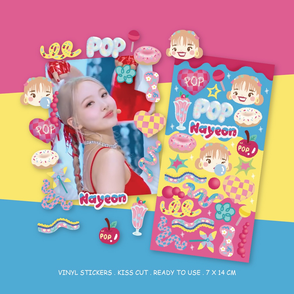 

Stiker Kpop Nayeon Pop Dekorasi Lucu Photocard Ilustrasi Korea StickerParty 0043