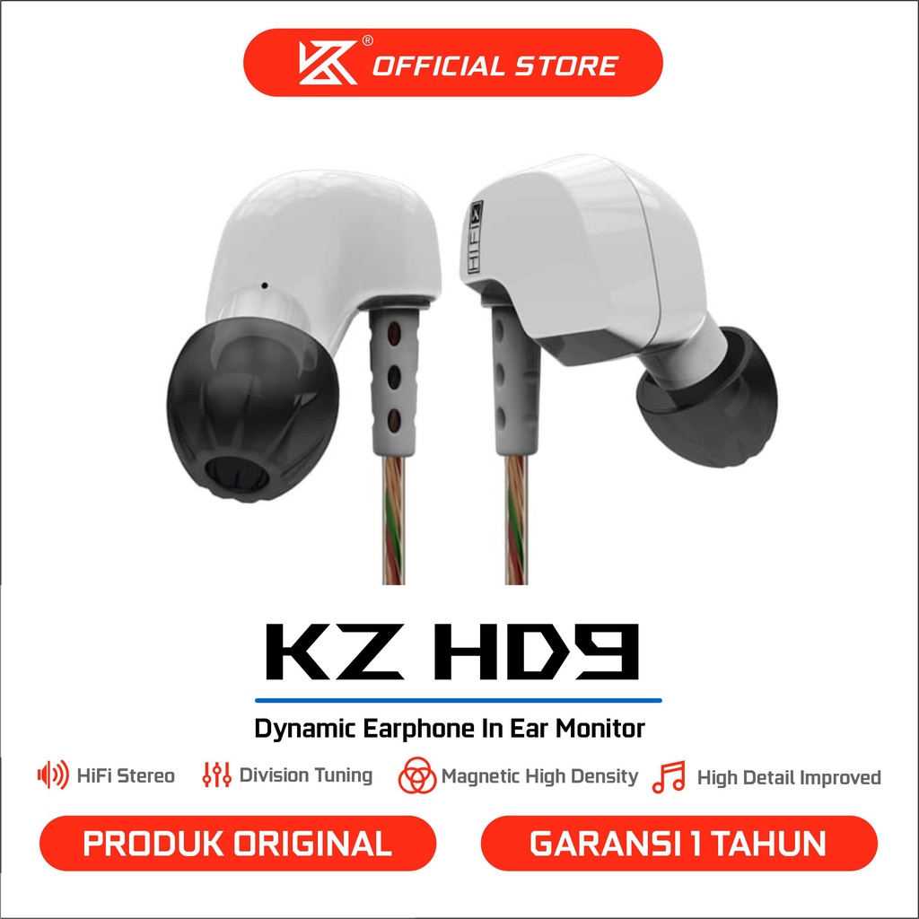 KZ HD9 with Mic 1DD Dynamic Earphone In-Ear Monitor