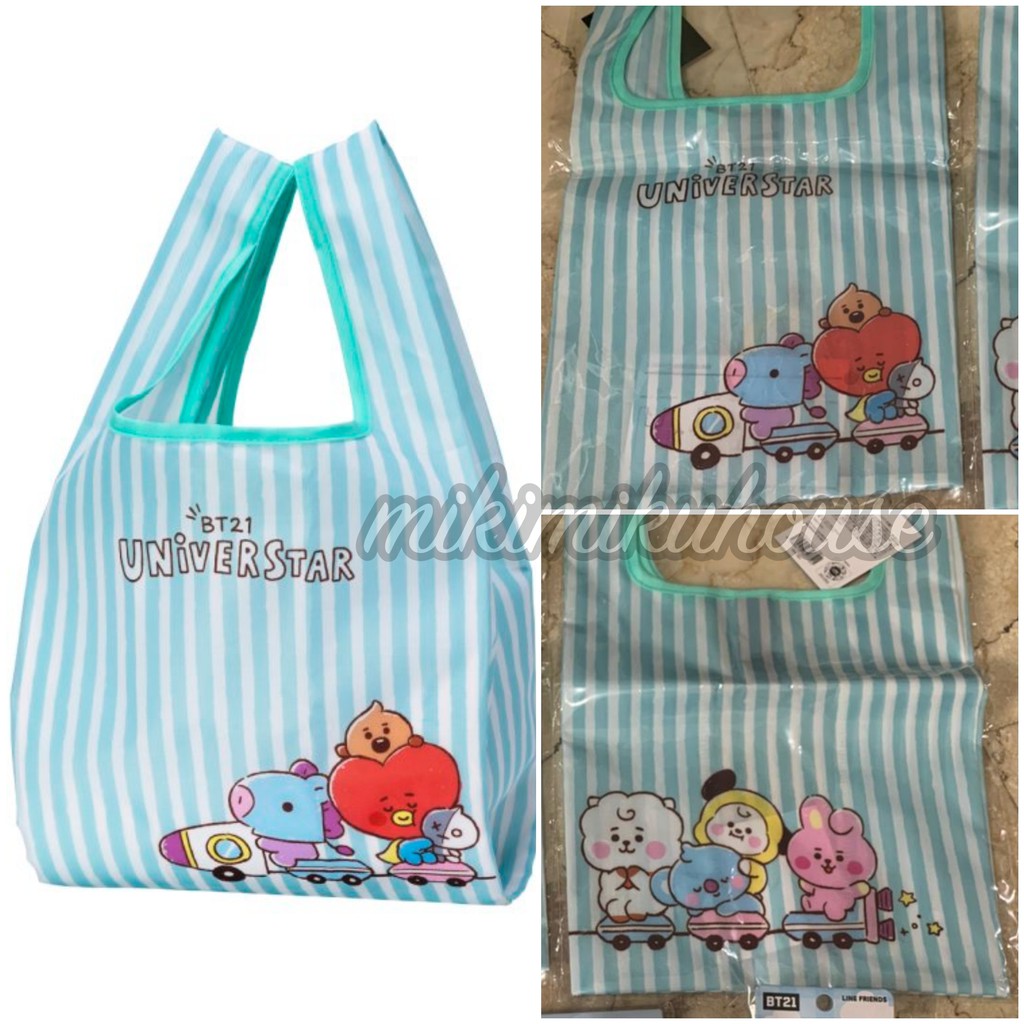 OFFICIAL BT21 Baby eco bag SHOPPING JAPAN JEPANG TAS BELANJA TOTE MINI KOREA BTS KPOP