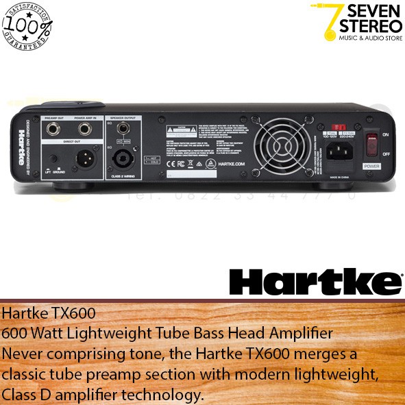 Hartke TX600 Lightweigt 600 Watt Bass Head Amplifier