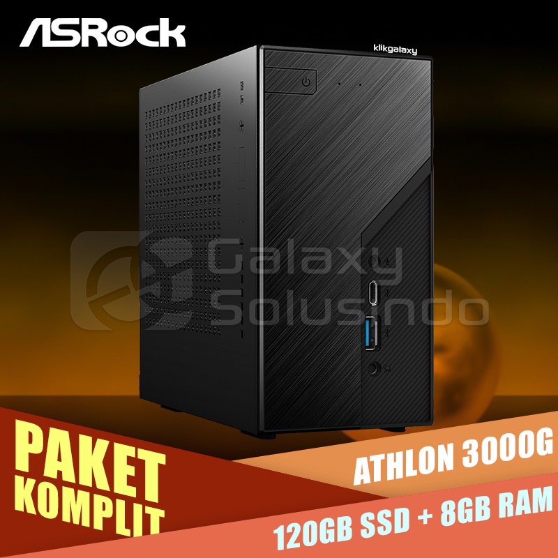 PAKET Asrock DESKMINI X300 - AMD ATHLON 3000G + SSD 120Gb + Memory 8Gb