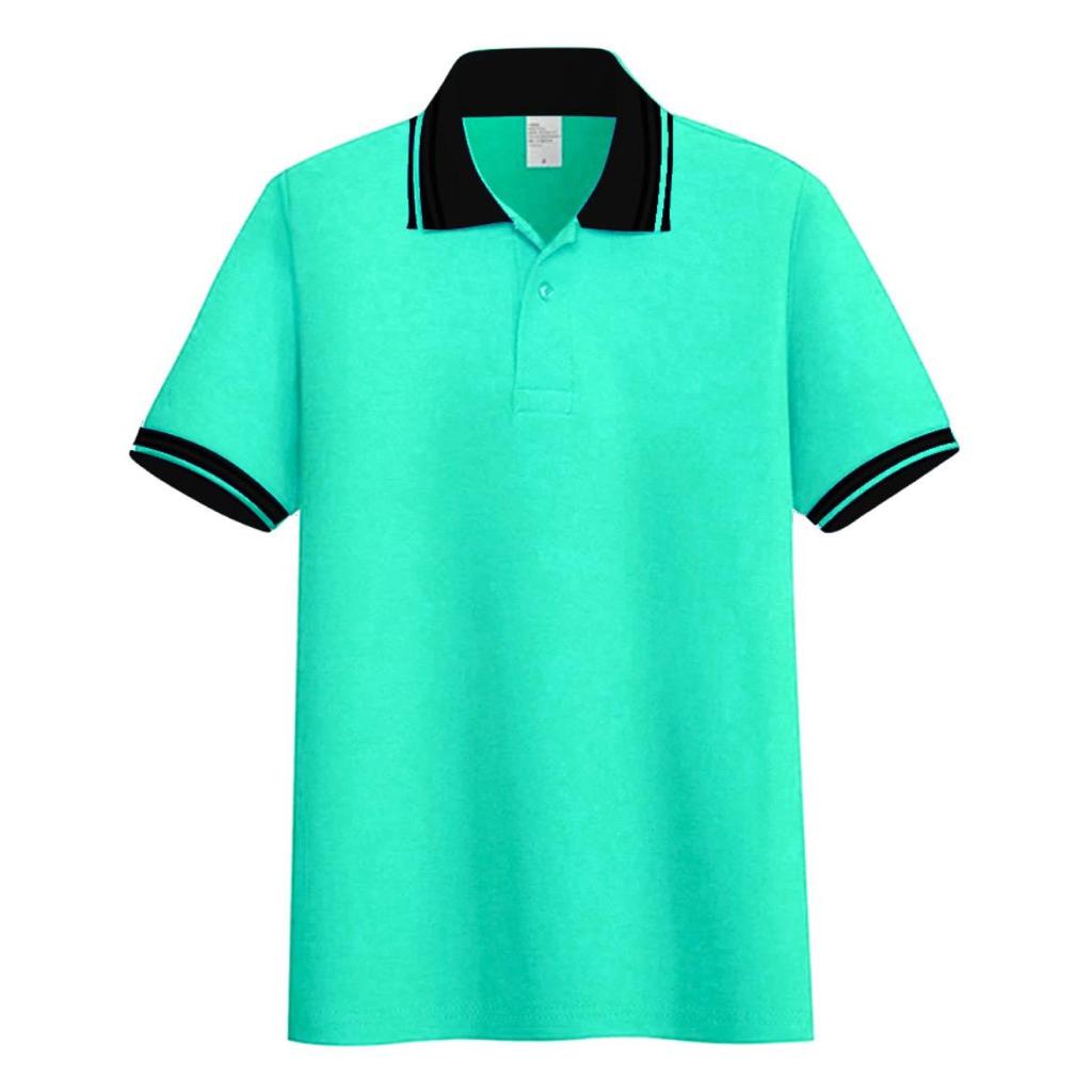 Noveli wear - Kaos polo shirt polos Hijau Mint kerah stripe | kaos kerah seragam pria dan wanita