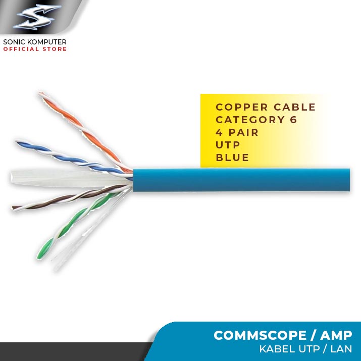 Kabel LAN Commscope CAT6 Kabel UTP AMP Cat 6 per meter