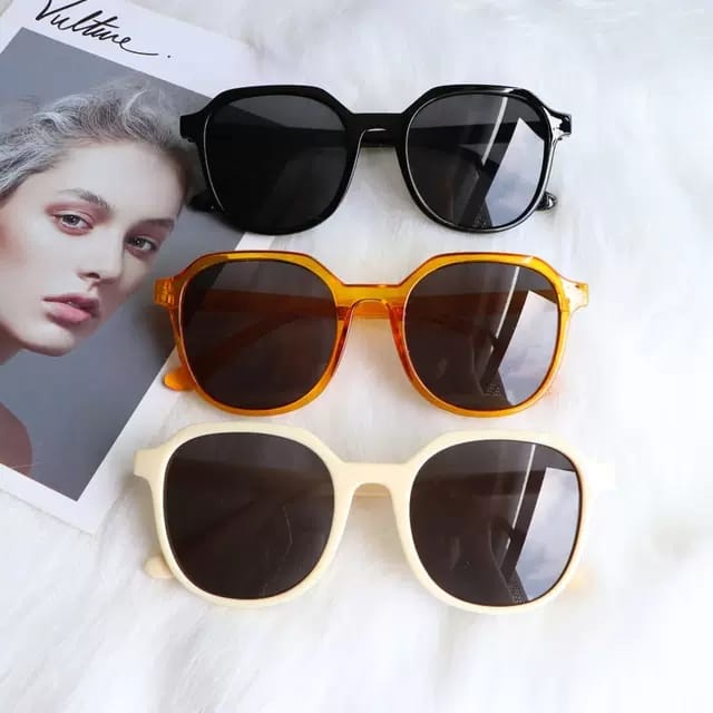 T&amp;Y Kacamata Fashion Wanita 1113 Kaca Mata Hitam Korea Ulzzang Gaya Vintage Retro Sunglasses Import