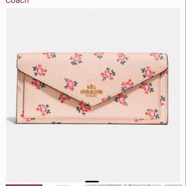 Dompet wanita coach floral bloom baru