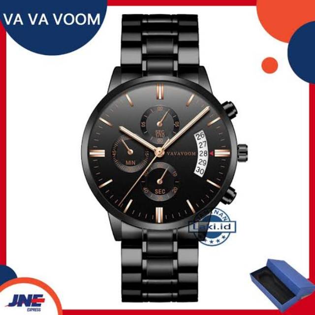 Jam Tangan Korea Pria VAVA VOOM 100% Original Quartz kulit Men