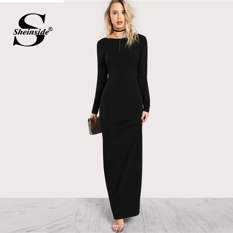 boat neck backless dress