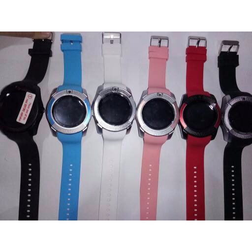 New Smart Watch V8 Support Sim Card Memory Whats Up WA Medsos Smartwatch stok ready