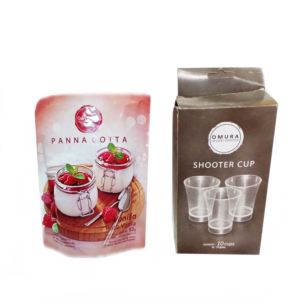 Paket Omura Panna Cotta / Pannacotta + Shooter Cup
