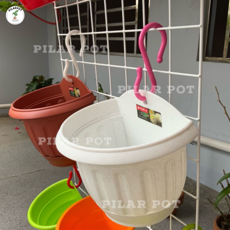 gantungan NKT plastik S kaitan pot bunga bahan tebal - pack isi 10 pcs