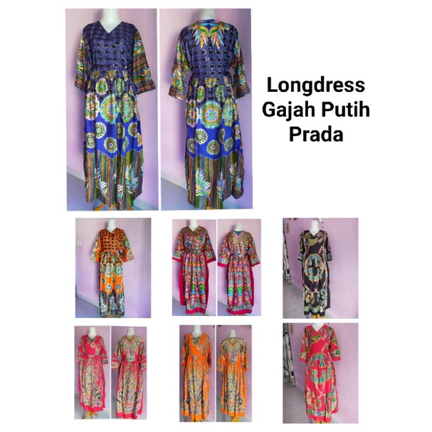 DASTER LONGDRESS BATIK GAJAH PUTIH PRADA