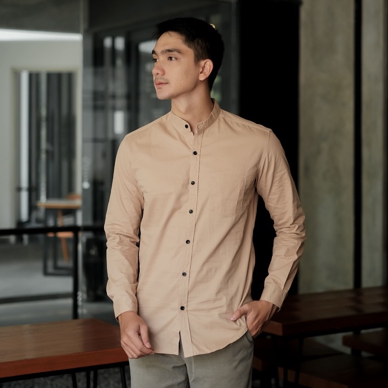 YANG LAGI HITS DICARI GAN Termurah Xman James Man Kemeja Pria Cowo Polos Hitam Kasual Formal Lengan