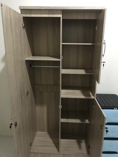 Lunar Lemari Pakaian 2 Pintu + Kaca Cermin Lpt 014 - Khusus Jabodetabek