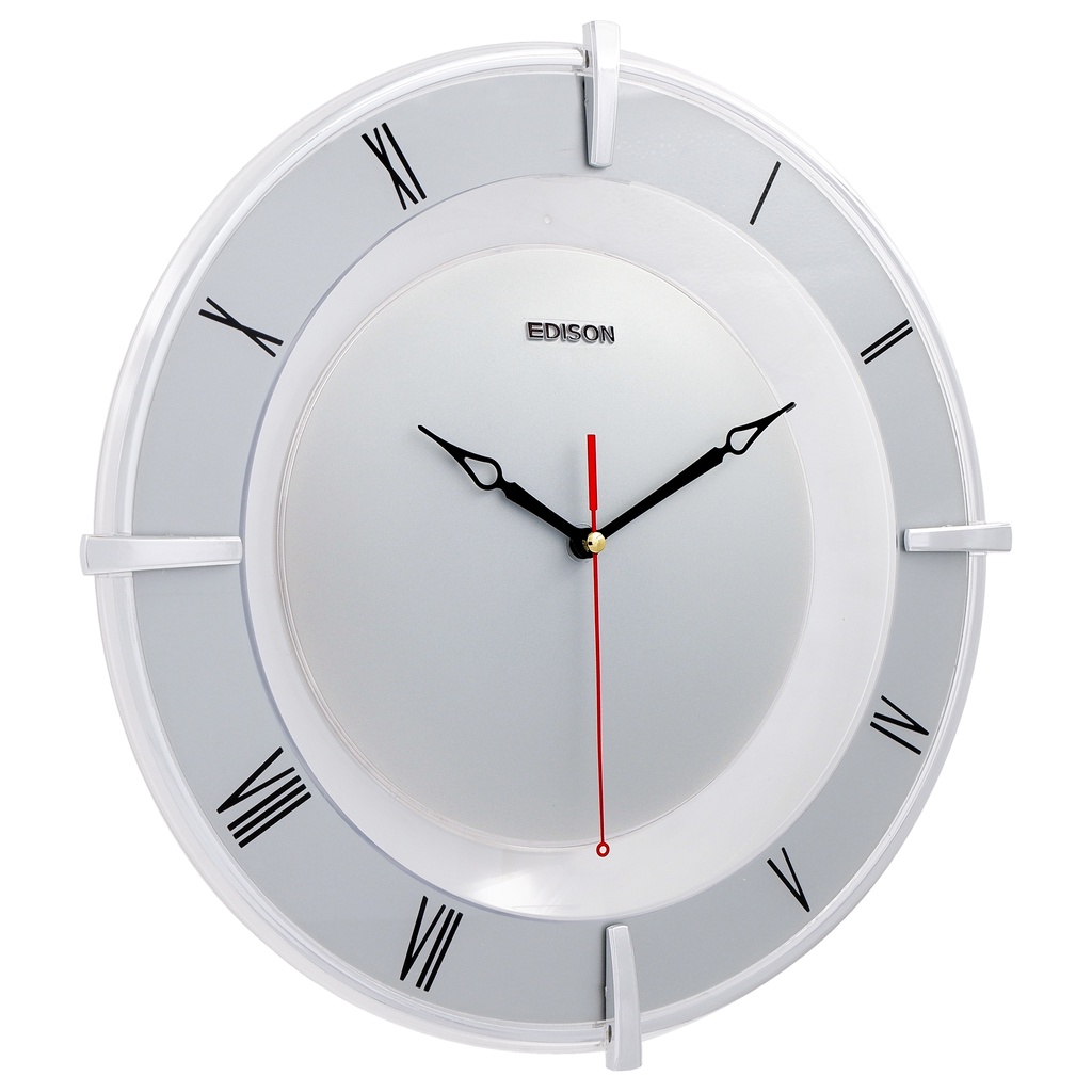 Jam Dinding Edison Sweep ES 371 TX CHR  Chrome Diameter 320mm 32cm