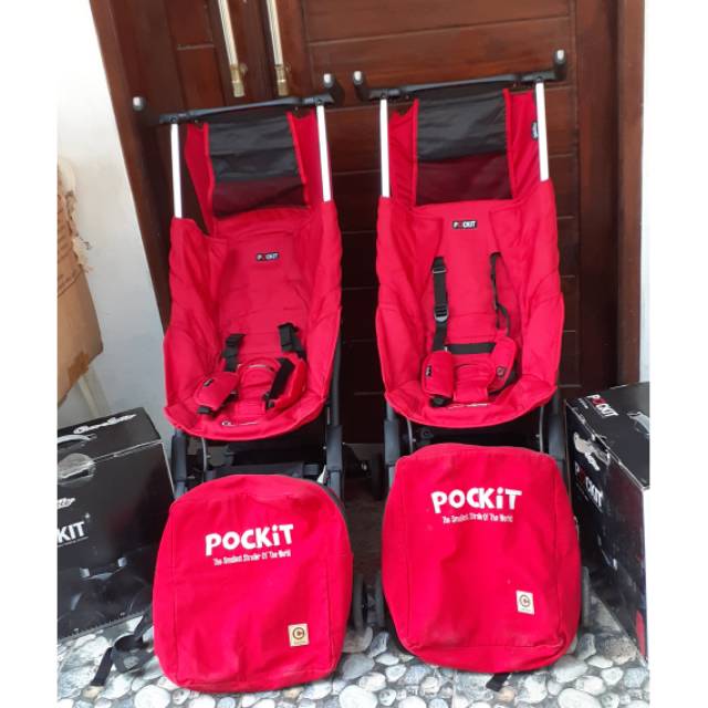 Stroller pockit gen 4 merah