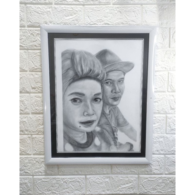 Sketsa wajah realistis dari pensil ukuran A3 hadiah unik