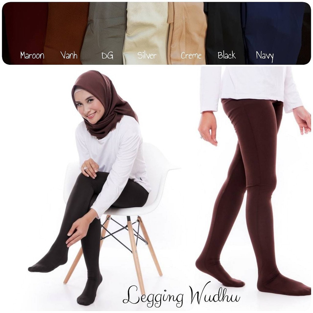 Legging Wudhu Spandex Licin Premium