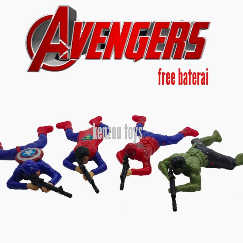 Mainan Figur Super Hero Merayap Free Baterai